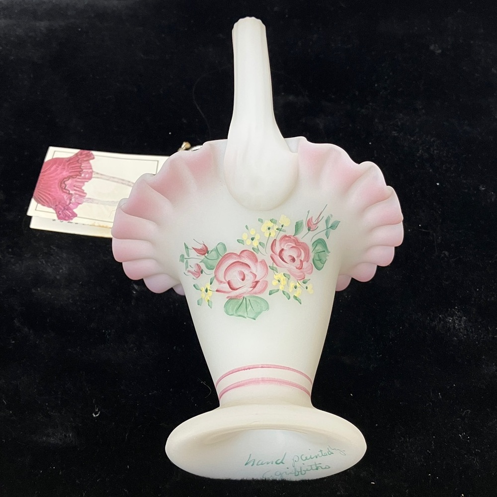 Fenton “Rose Garden” Floral Basket - Picture 5 of 11